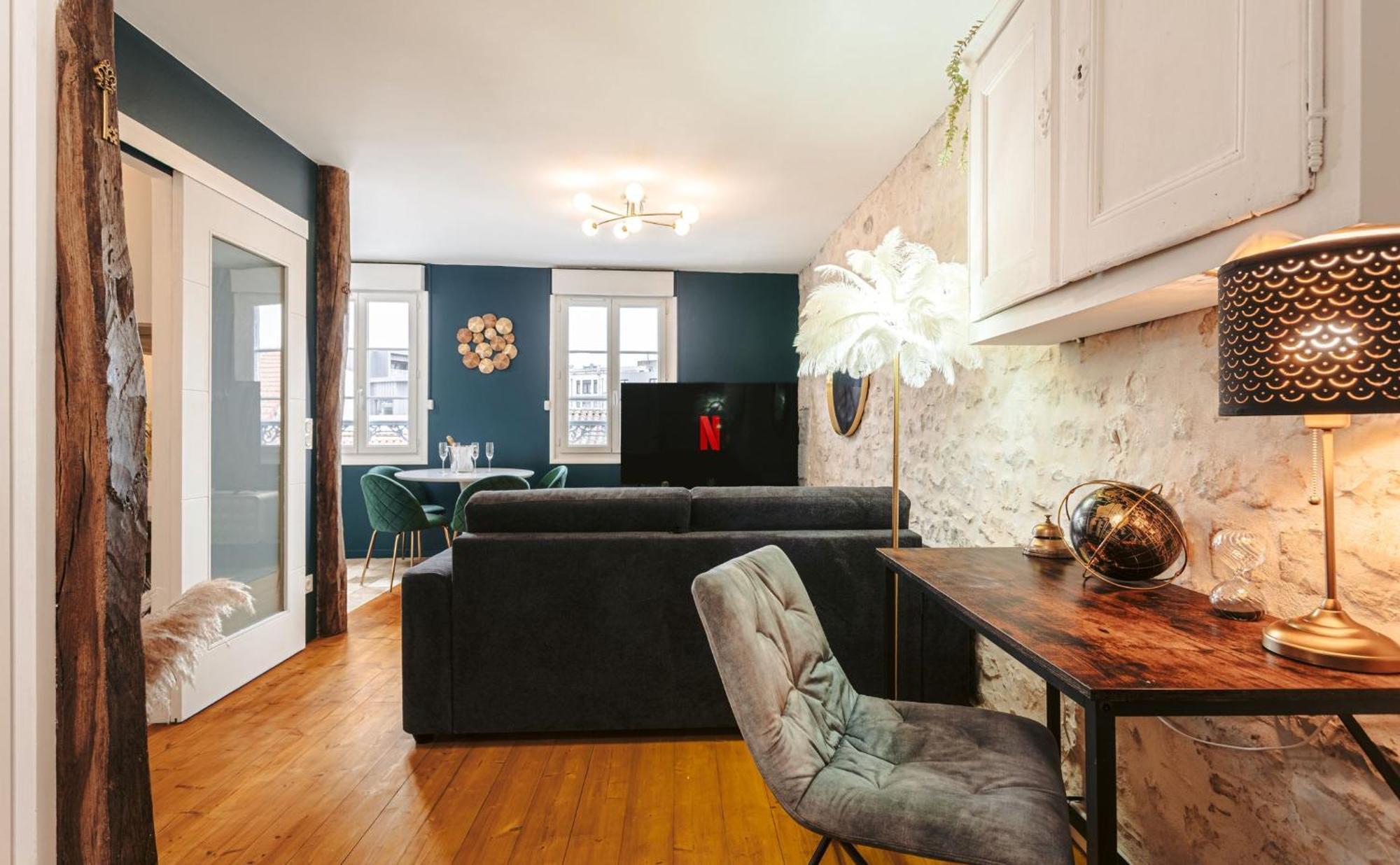 Gatsby - Elegant, Central, Fibre, Tv 4k, Netflix, Literie Confortable Apartment La Rochelle (Charente-Maritime)